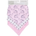 thumbnail image 3 of Hudson Baby Infant Girl Cotton Bandana Bibs 3pk, Elephant, One Size, 3 of 4