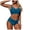 Navy, variant on Duqingm Beach Vacation Clothes for Women Women's High Waisted Bikini Deep V Neck Two Piece Swimsuit Tummy Control Bathing Suits Black,M
