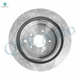 thumbnail image 5 of Rear Drilled Slotted Brake Disc Rotors For 2011-2013 Infiniti M37, 5 of 8