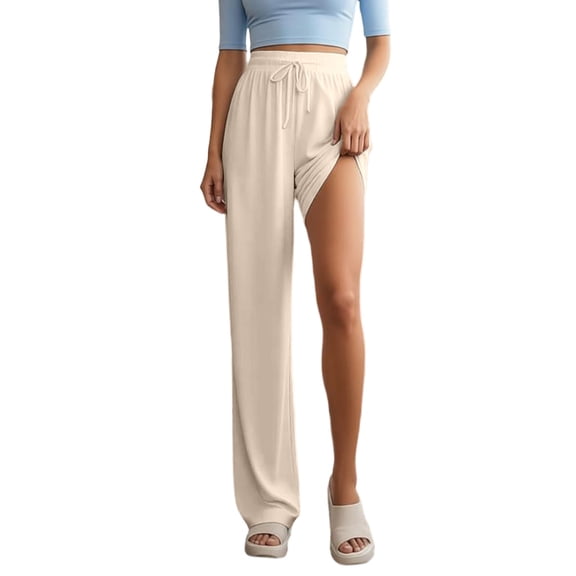 JIAYUE Women's Pants Ankle-Length Straight Leg Lightweight Summer Trousers With Soft Viscose Fabric For Comfortable Daily Wear Casual Bottoms For Women