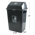 thumbnail image 3 of Dehouse 13 Gallon Plastic Trash Can with Swing Lid, 4-Pack Large Kitchen Swing-Top Garbage Can, Gray, 3 of 7