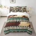 thumbnail image 2 of Castle Fairy 7-Piece Cow Aztec King Bedding Comforter Set, 2 of 8