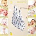 thumbnail image 3 of SKYSONIC Purple Blue Snowflakes Baby Muslin Washcloths Face Towel, 3 PCS Merry Christmas Burp Cloths Cotton Wipes Infant Wash Cloth for Newborn Boys Girls 12"x12", 3 of 7