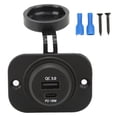 thumbnail image 2 of Fast  Car Adapter, USB C Car  Waterproof High Efficiency Dustproof 10-30V Wide Voltage  For RV SUV Sedan, 2 of 8