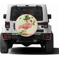 thumbnail image 2 of St. Patrick's Day Pink Flamingo Spare Tire Cover Dust-Proof Wheel Tire Cover Fit Trailer, RV, SUV and Many Vehicle, 2 of 8