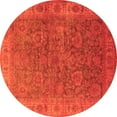 thumbnail image 1 of Ahgly Company Indoor Round Oriental Orange Industrial Area Rugs, 7' Round, 1 of 4