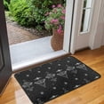 thumbnail image 2 of Black White Gothic Moth Star Sun Moon Pattern Door Rugs,Washable Non Slip Door Mats Indoor,Decorative Door Mats,Entry Mat Indoor for Entrance,Bedroom,Kitchen,Bathroom,30"x17", 2 of 6