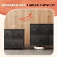 thumbnail image 6 of Dresser for Bedroom with 5 Drawers, Long Storage Tower Organizer Unit, Fabric Dresser, Storage Drawer Unit with Fabric Bins for Closet, Hallway，26.57"Hight, 6 of 15