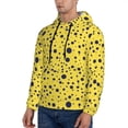 thumbnail image 3 of Wukai Blue Spots Print Men Hoodies Fleece Sweatshirts Long Sleeve Sweaters Pullover Fall Outfits Winter Clothes-Medium, 3 of 7