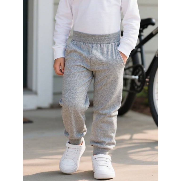 Hileelang Boys' Jogger Sweatpants 2-Pack, Cotton photo 3