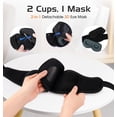 thumbnail image 2 of Sleep Mask, 2 in 1 Bamboo Cotton 3D Sleeping Mask for Side Sleepers,Blackout Eye Mask for Sleeping Travel Meditation Men Women, 2 of 7