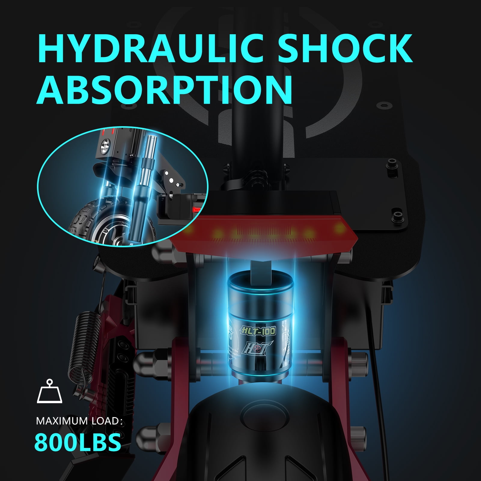 HLOIE Electric Scooter for Adults Peak 5600W Dual Motor Up to 50MPH, 45-Mile Range