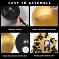 thumbnail image 4 of Kit de arcos con forma de guirnalda con globos YMSZ, negro y dorado, 134 piezas, 4 of 7
