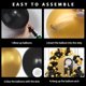 thumbnail image 4 of Kit de arcos con forma de guirnalda con globos YMSZ, negro y dorado, 134 piezas, 4 of 7
