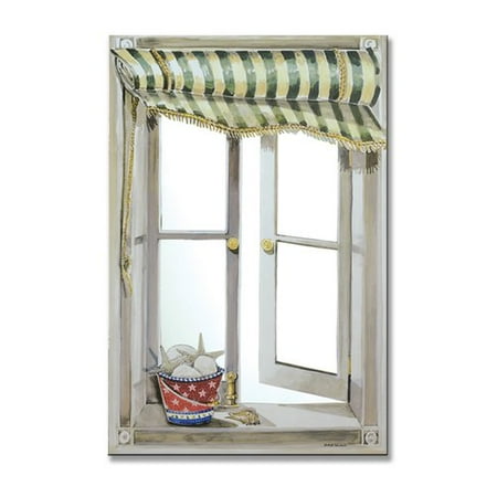 Stupell Industries Green Canopy Faux Window Mirror Scene Painting Print