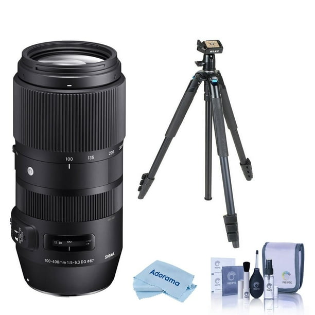 Sigma 100 400mm F5 6 3 Dg Os Hsm Lens For Sigma Sa With Slik Sprint Pro Iii Bh Travel Tripod With Sbh 100 Dq All Metal Ball Head Black Cleaning Kit Walmart Com