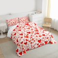 thumbnail image 3 of Castle Fairy Love Heart Print Girl Boy 3 Pieces Queen Comforter Set,Happy Valentine's Day Ultra Soft Bedding Sets,Romantic Couple Lover Bedding Comforter Set Breathable,Microfiber Bedroom Decor, 3 of 8