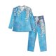 thumbnail image 1 of Balery Hanging Orchids Floral Blue Pijama para Hombre de Dos Piezas con Manga Larga, Conjunto de Dormir y Descanso Suave con Bolsillos-XX-Large, 1 of 7