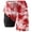 A1#-Red, variant on Men Tie Dye Board Shorts - Double Layer Swim Trunks With Mesh Liner, Quick Dry Beach Bottoms(Mint Green-S)