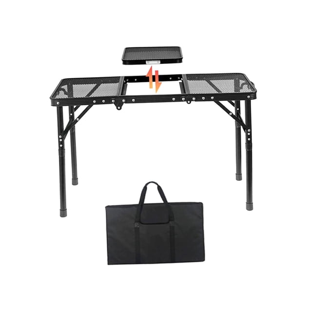 braveheart Table de Grill Pliant Hauteur Réglable Sac de Rangement Léger Camping Aventures en Plein Air Tabl Pliant