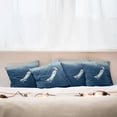 thumbnail image 7 of Ambesonne White Throw Pillow Cover 4 Pack, Sunny Day in Mountains, 24", Slate Blue White, 7 of 7