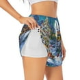 thumbnail image 2 of Disketp Christmas Tree Print Women's Shorts Workout Shorts for Athletic Gym Running Shorts with Phone Pockets XX-Large, 2 of 8