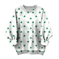 thumbnail image 7 of Craaazy Women's Long Sleeve St Patricks Day Tshirts with Green Shamrock, 7 of 7