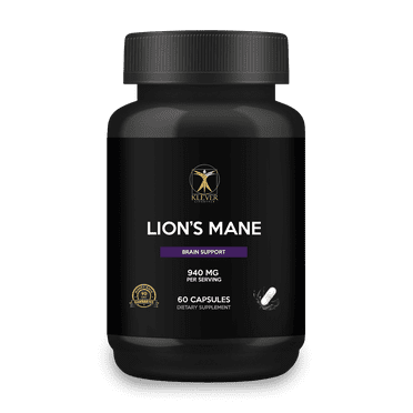 Klever Lifestyle Lion's Mane Mushroom, Cognitive Function Support - 60 Capsules - 940MG per serving