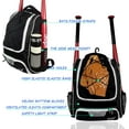 thumbnail image 4 of WOLT | Youth Baseball Bag Backpack for Boys Baseball Backpack New Outdoor Sports Equipment Bag Black, 4 of 7