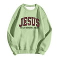 thumbnail image 3 of Christian Sweatshirts for Women 2025 Jesus The Way The Truth The Life Sweatshirt Long Sleeve Crewneck Pullover Tops, 3 of 5