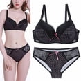 thumbnail image 2 of Levmjia Women Lace Bra Panty Set Underwire Full Coverage Solid Color Lingerie Sets With Adjustable Straps Daily Wear Dating Party Night Events, 2 of 7