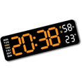 thumbnail image 1 of wonima02 Adjustment Brightness LED Digital Wall Clock with Temperature Display and 2 Alarms Memory Function for Home Or Office, 1 of 1