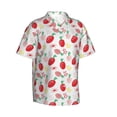 thumbnail image 2 of Strawberry Men'S 3d Print Casual Button Down Shirts, Novelty Hawaiian Short Sleeves S, 2 of 8