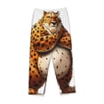 thumbnail image 6 of Uemuo Cartoon Cheetah With Attitude Pattern Women's Wide Leg Palazzo Lounge Pants with Pockets Light Weight Loose Comfy Casual Pajama Pants-X-Large, 6 of 9