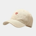 thumbnail image 4 of UJNDER Classic Washed Heart Hat for Men and Women Baseball Cap for Everyday Use Stylish Headwear for Outdoor Activities and Casual Outings Beige, 4 of 7