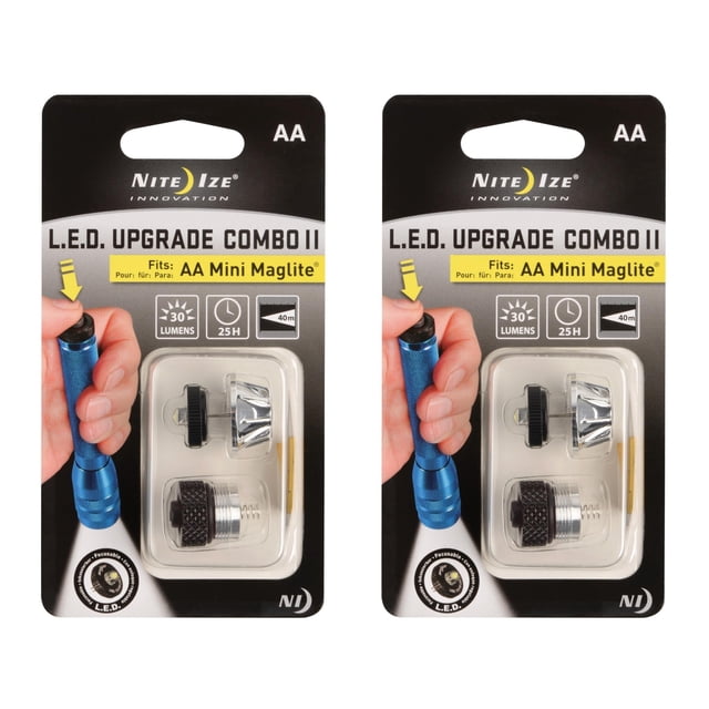 Linterna LED Nite Ize de actualización para AA Mini Maglite, paquete de 2