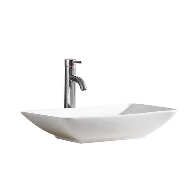 Fine Fixtures MV2314SW-O Vitreous China Rectangular Vessel Sink