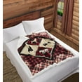thumbnail image 2 of Spura Home Pictorial Diamond Bear Plaid Modern Quilted Sherpa Throw, 2 of 4