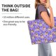 thumbnail image 2 of Disketp Pugs and Flowers Bolsa Tote Estampada para Mujer, Bolso de Hombro y de Mano para Compras y Viajes, 2 of 8