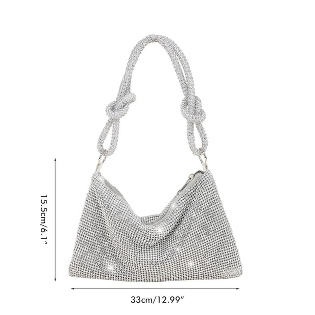 Chic Handbag Purse,Rhinestone Hobo Bag for Rhinestone Hobo Bagfor Women Shiny Evening Bag Cutting-Edge Features