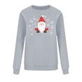 thumbnail image 4 of Christmas Sweatshirt Women Christmas Tree Cake Graphic Sweater Shirts Xmas Holiday Pullover Cute Long Sleeve Tops Gray L, 4 of 6
