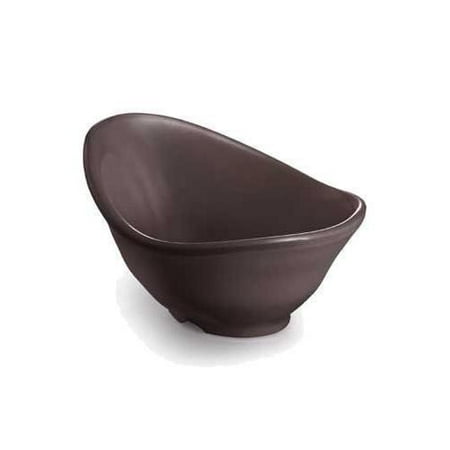 Tablecraft Wood Bowls - Tablecraft MB22BR 1.5 Oz Frostone Oval Wavy Bowl