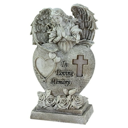- Northlight Praying Bereavement Angel Solar Powered Outdoor Garden Statue