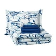 thumbnail image 3 of Your Zone 7 Piece Blue Shark Attack Reversible Polyester Bedding Set for Kids, Full, 3 of 8
