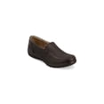 thumbnail image 1 of Mocasín Color Chocolate Confort Acojinado Ligero Suela Anti Derrapante Corte De Piel Mundo Terra 031262, 1 of 3