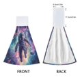 thumbnail image 3 of Yayeee Kitchen Hanging Hand Towels Set of 2 with Loop Bathroom Absorbent Tie Towel, Astronaut Pattern, 3 of 7