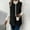 c01Black, variant on Women's Double-sided Velvet Cardigan Vest with Pockets Solid Color Round Neck Sleeveless Vest Jacket Tops Pink S