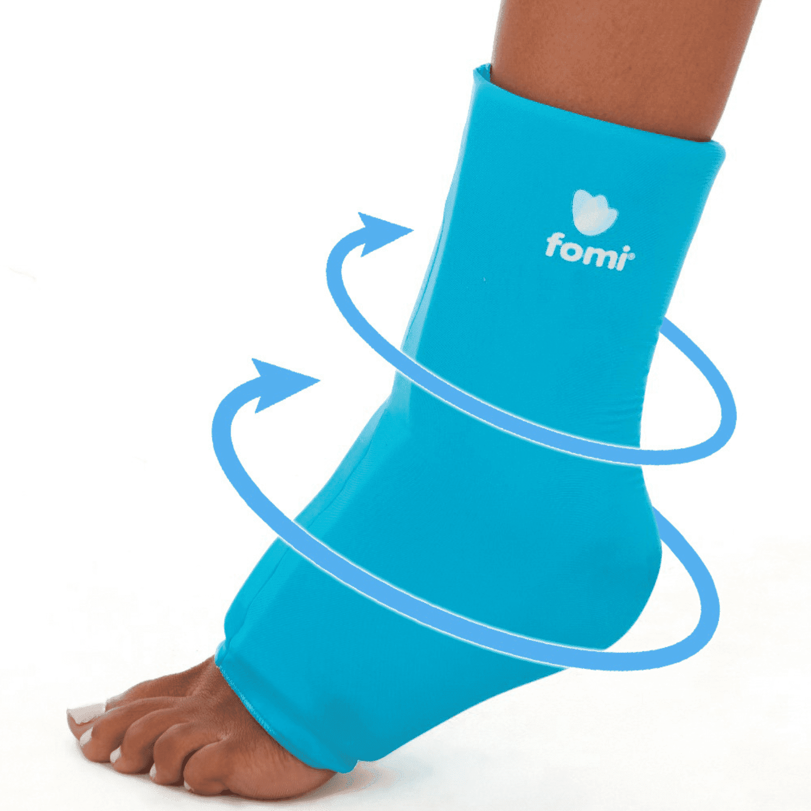 FOMI Hot Cold Ankle Foot Gel Ice Pack Wrap | Premium Comfort 360 Degree Solid Gel Cooling Compression | One Size Fits Most