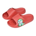 thumbnail image 2 of Fnooota Boys Slide Sandals, Waterproof Open Toe Slip On Non Slip Summer Shoes Red Size 13-13.5(Little Kids), 2 of 6