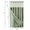 thumbnail image 4 of Dainty Home Complete Waterproof Shower Curtain with Detachable Liner in Khaki Green, 4 of 13